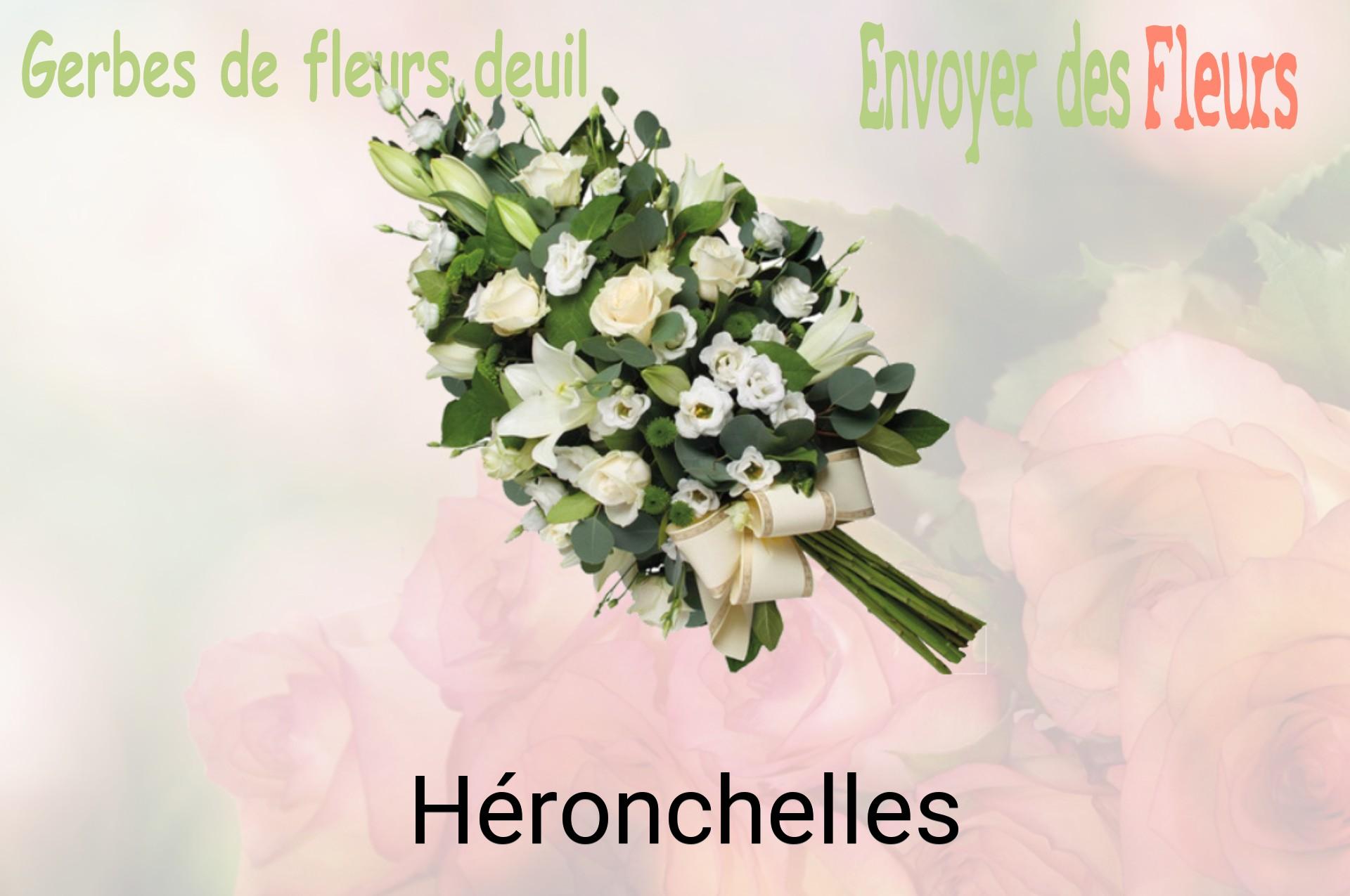 Gerbe de fleurs de deuil livrée à Héronchelles